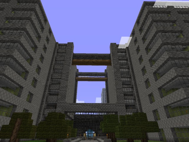 Giant connected towers.